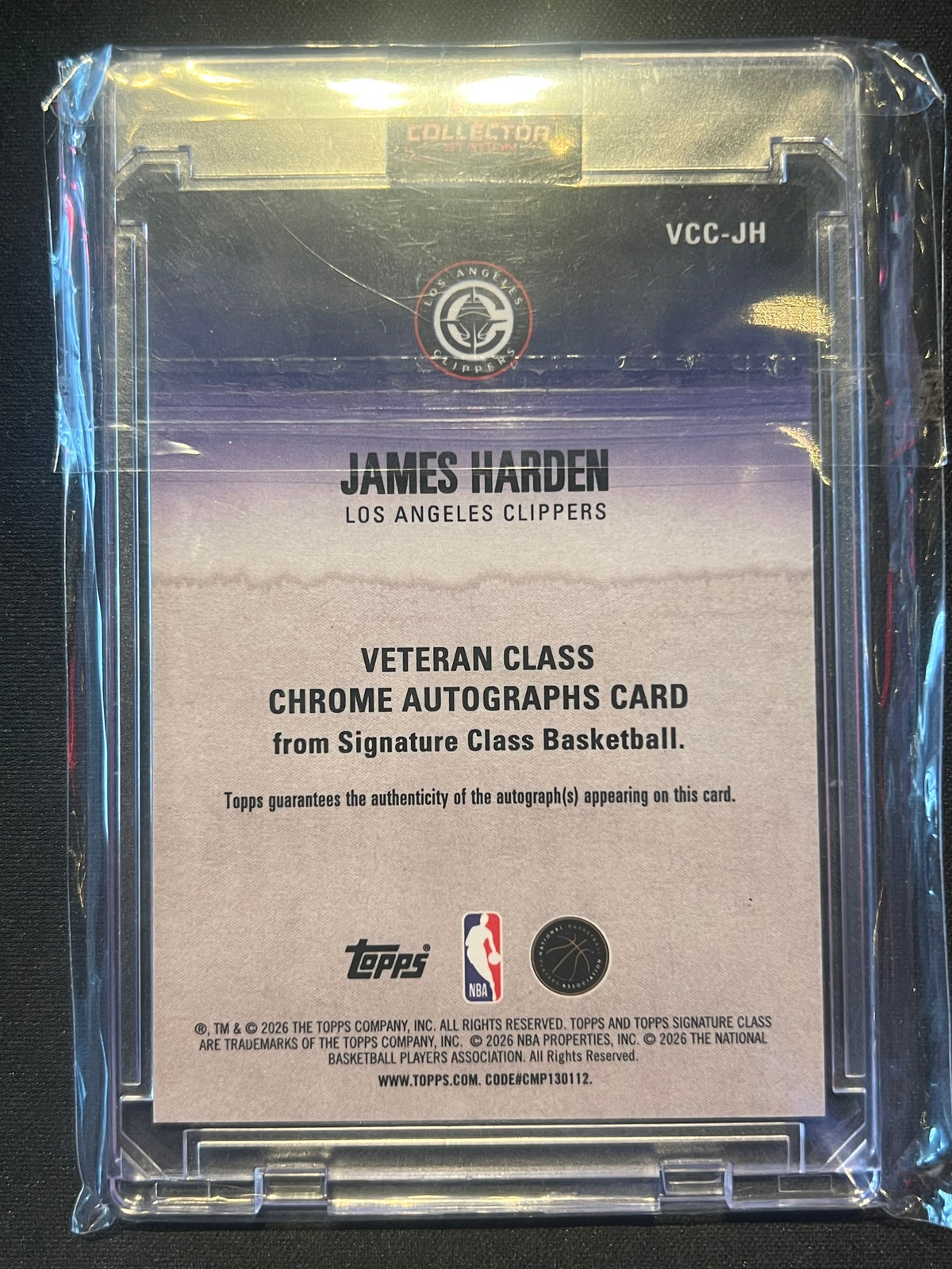 2025-26 Topps Signature Class James Harden Gold Refractor Autograph 10/10 Last On Print #VCC-JH