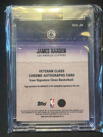 2025-26 Topps Signature Class James Harden Gold Refractor Autograph 10/10 Last On Print #VCC-JH