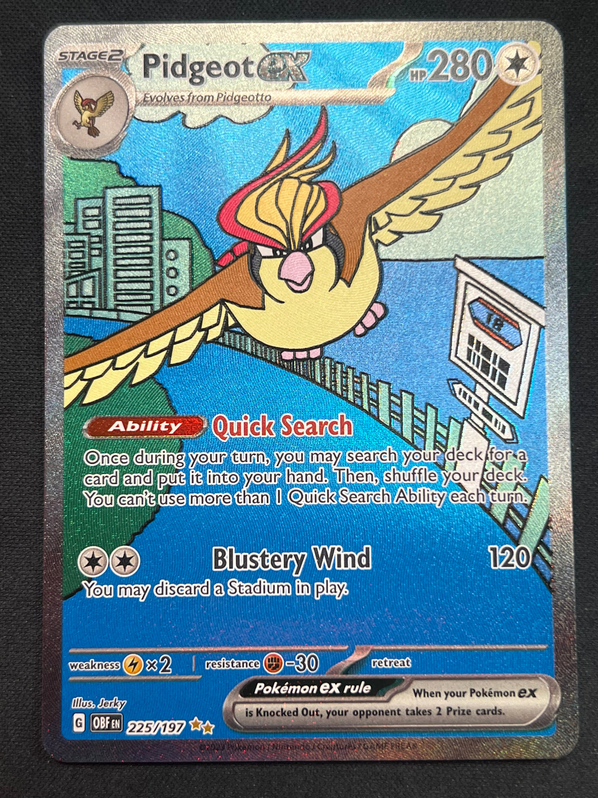Pidgeot ex - 225/197 - SV03: Obsidian Flames (OBF) Pokemon