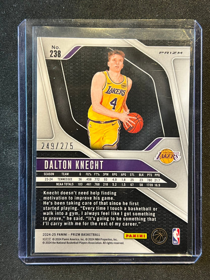 2024-25 Panini Prizm - Dalton Knecht #238 White Lazer Prizm 001/275 (RC)