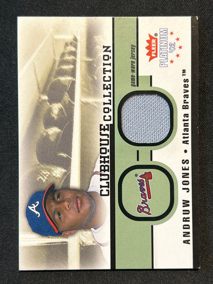 2002 Fleer Platinum Clubhouse Collection Andruw Jones Game Worn Patch Braves (MEM)