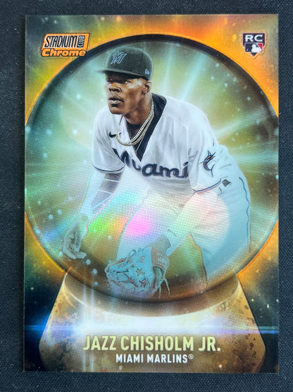 2021 Stadium Club Chrome Crystal Ball Jazz Chisholm Jr. Orange 07/25 PSA 9 #CB-8