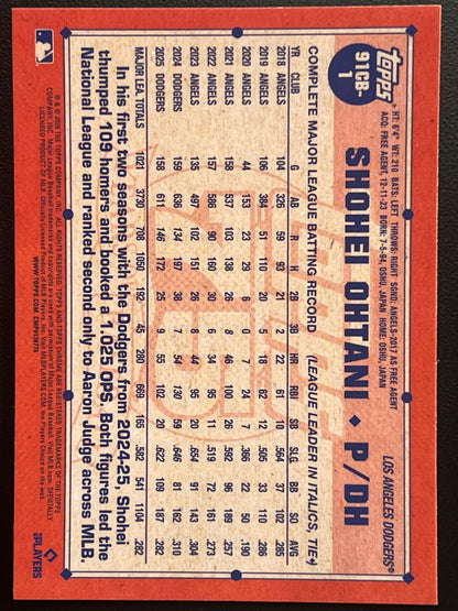 2026 Topps Chrome Shohei Ohtani LogoFractor 1991 #91CB-1 Dodgers