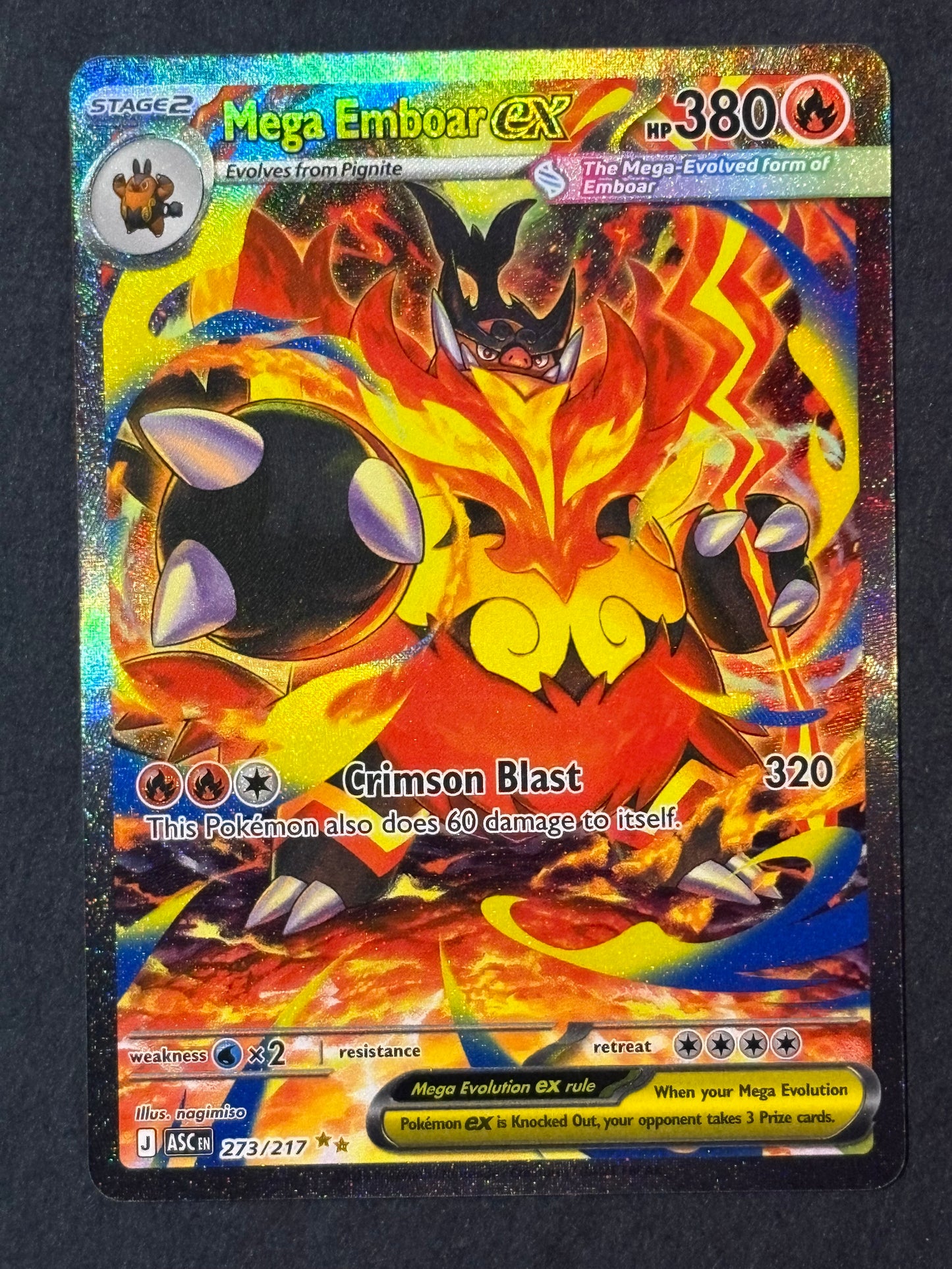 Mega Emboar ex - 273/217 - ME: Ascended Heroes (ASC)