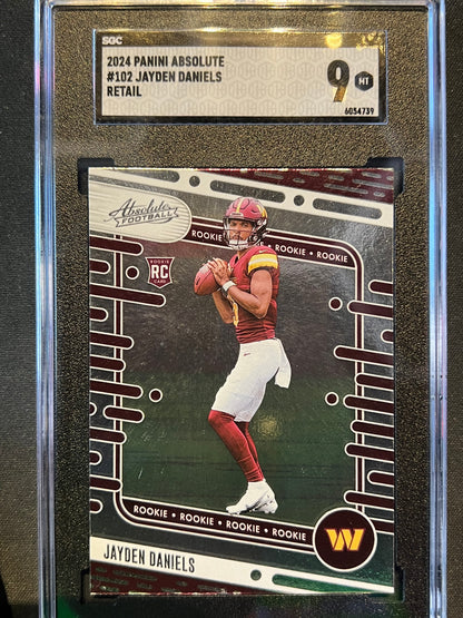 2024 Panini Absolute Jayden Daniels Washington Commanders Rookie SGC 9 #102