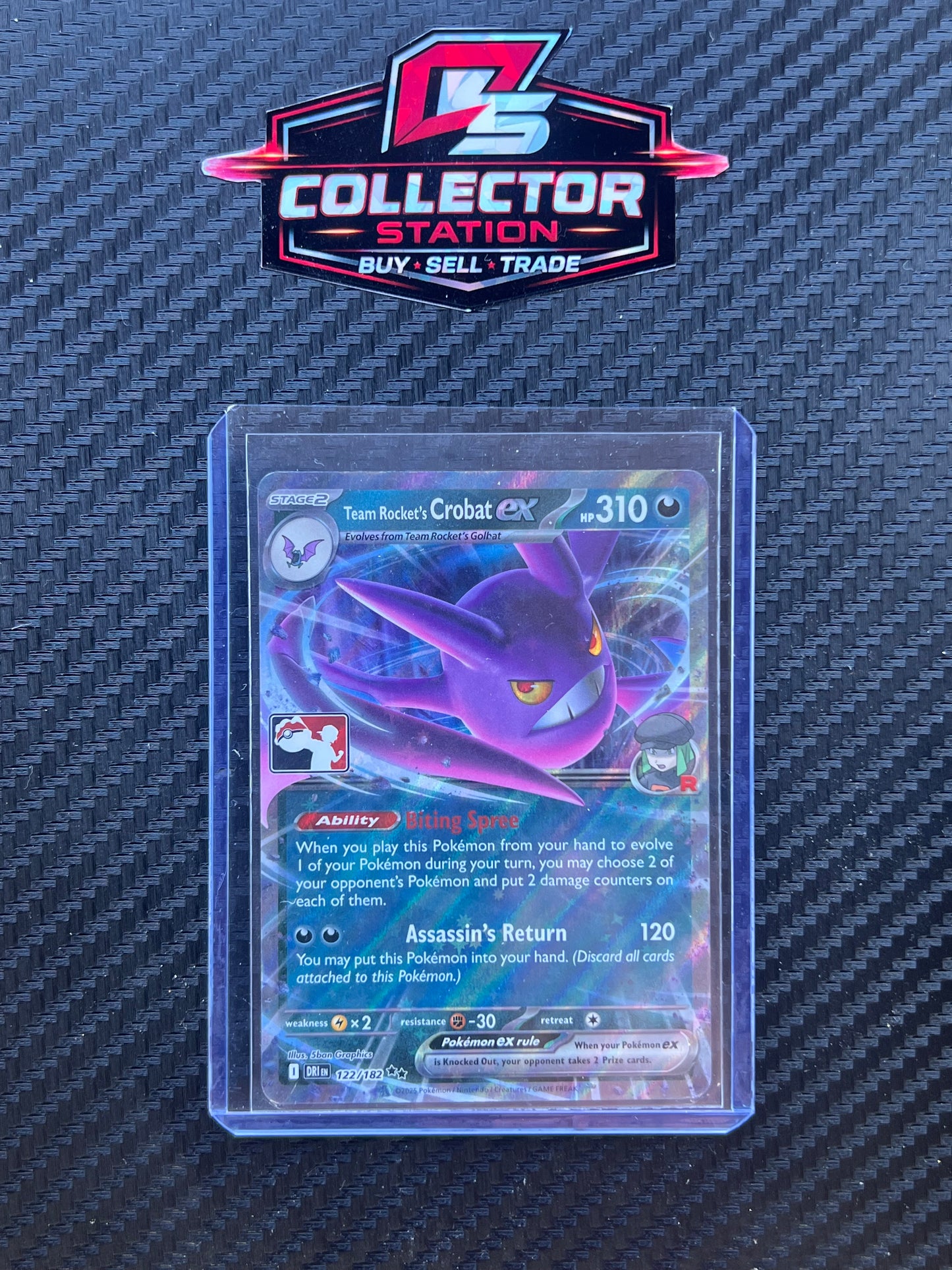 Team Rocket's Crobat ex - 122/182 - Prize Pack Series Cards