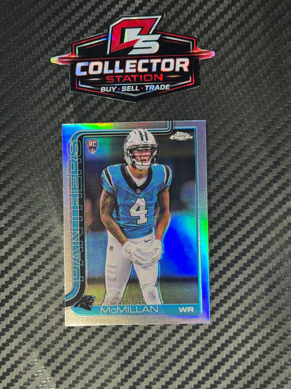 2025 Topps Chrome Football-Tetairoa McMillan #326 Refractor RC Panthers