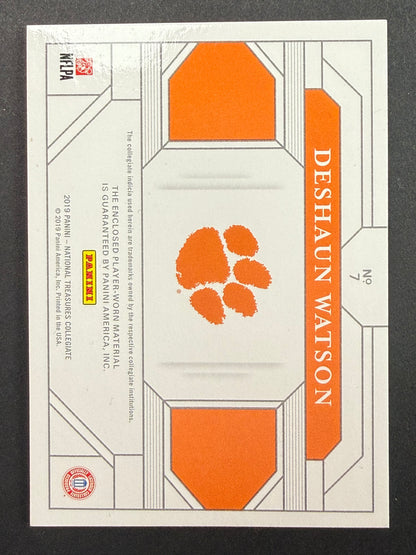2019 Panini National Treasures Collegiate Silhouettes Deshaun Watson  #7 35/99 (MEM)