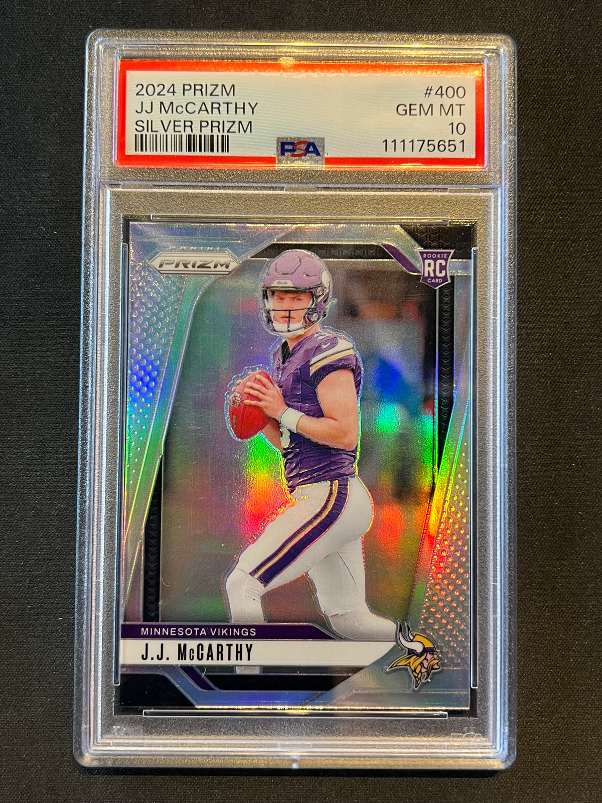 2024 Panini Prizm JJ McCarthy Silver Rookie RC #400 Vikings PSA 10 GEM MINT
