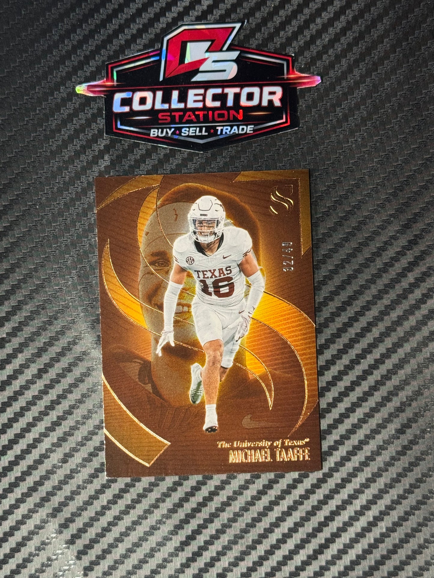 2025 Panini Silhouette #29 Michael Taaffe /99 University Of Texas NIL