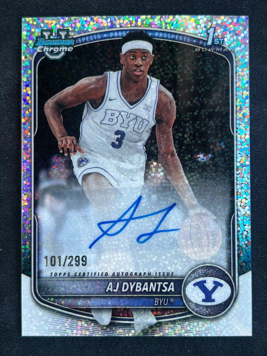 2025-26 Bowman - Chrome Prospect Autographs AJ Dybantsa #CPA-AD Speckle /299
