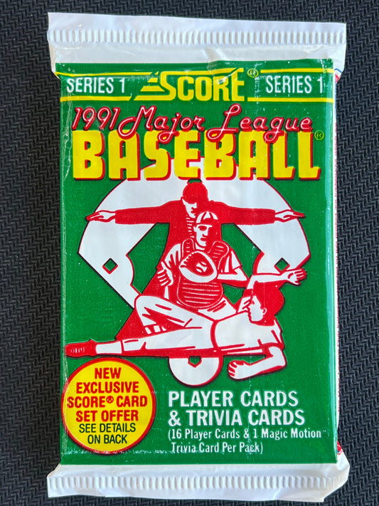 1991 Score Major League Baseball Series 1 Pack