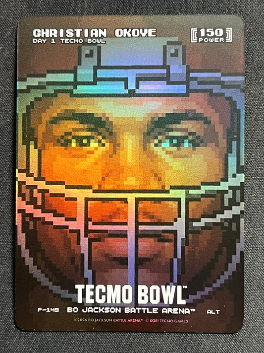 Bo Jackson Battle Arena Tecmo Bowl Day 1 Pixel Promo Christian Okoye #P-149