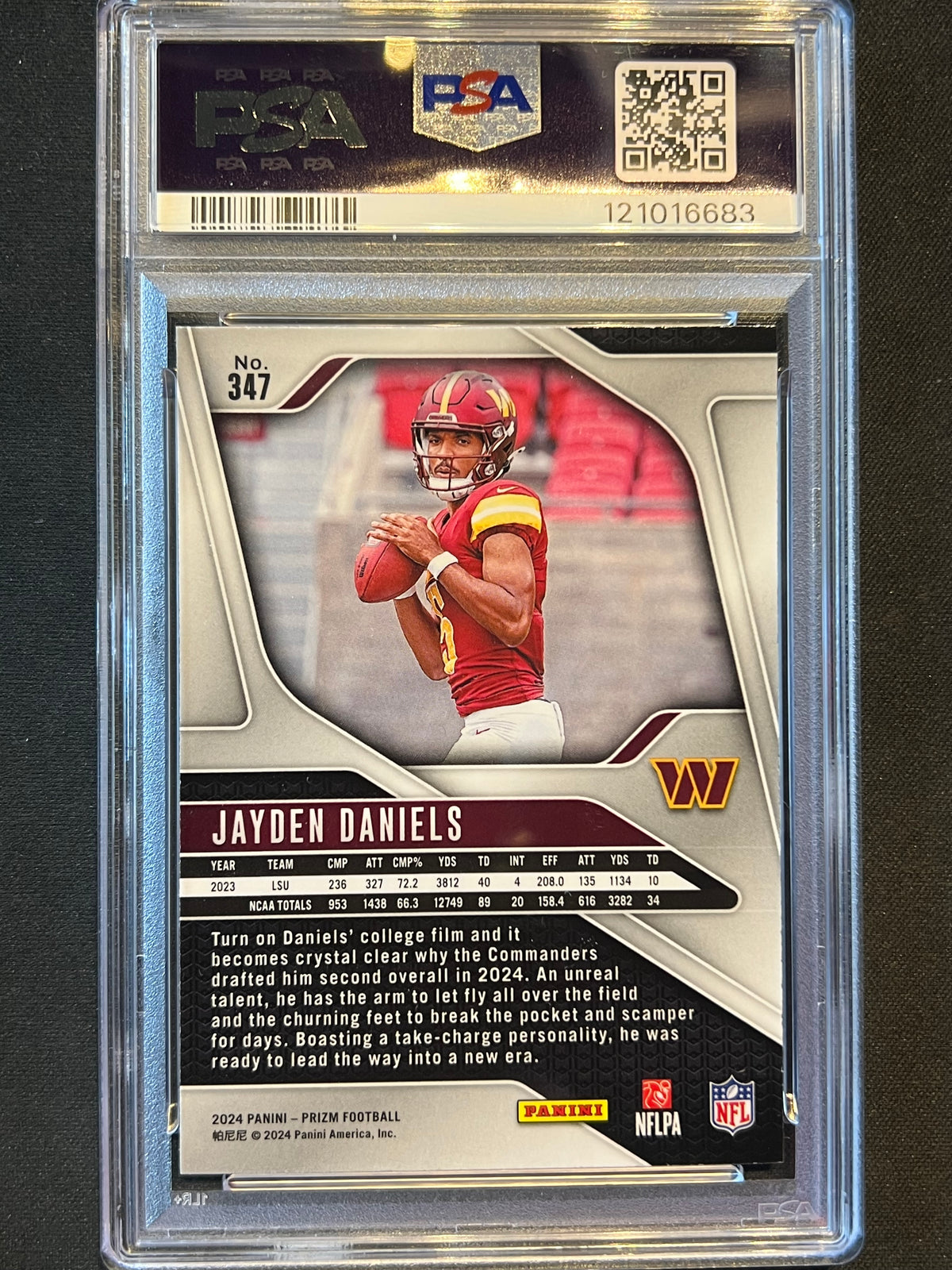 2024 Panini Prizm - Rookies Jayden Daniels #347 (RC) PSA 9