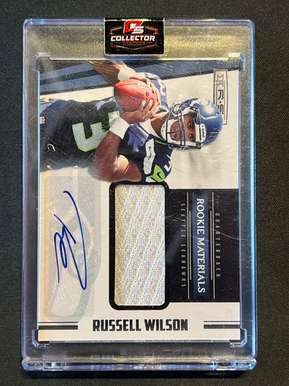 2012 Panini Rookie Material Russell Wilson Jersey RC Autographed #/499 #246
