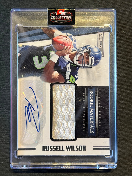 2012 Panini Rookie Material Russell Wilson Jersey RC Autographed #/499 #246