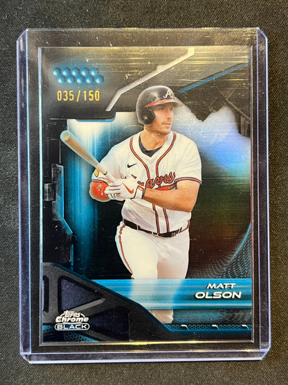 2026 Topps Chrome Black #15 Matt Olson Blue Refractor /150