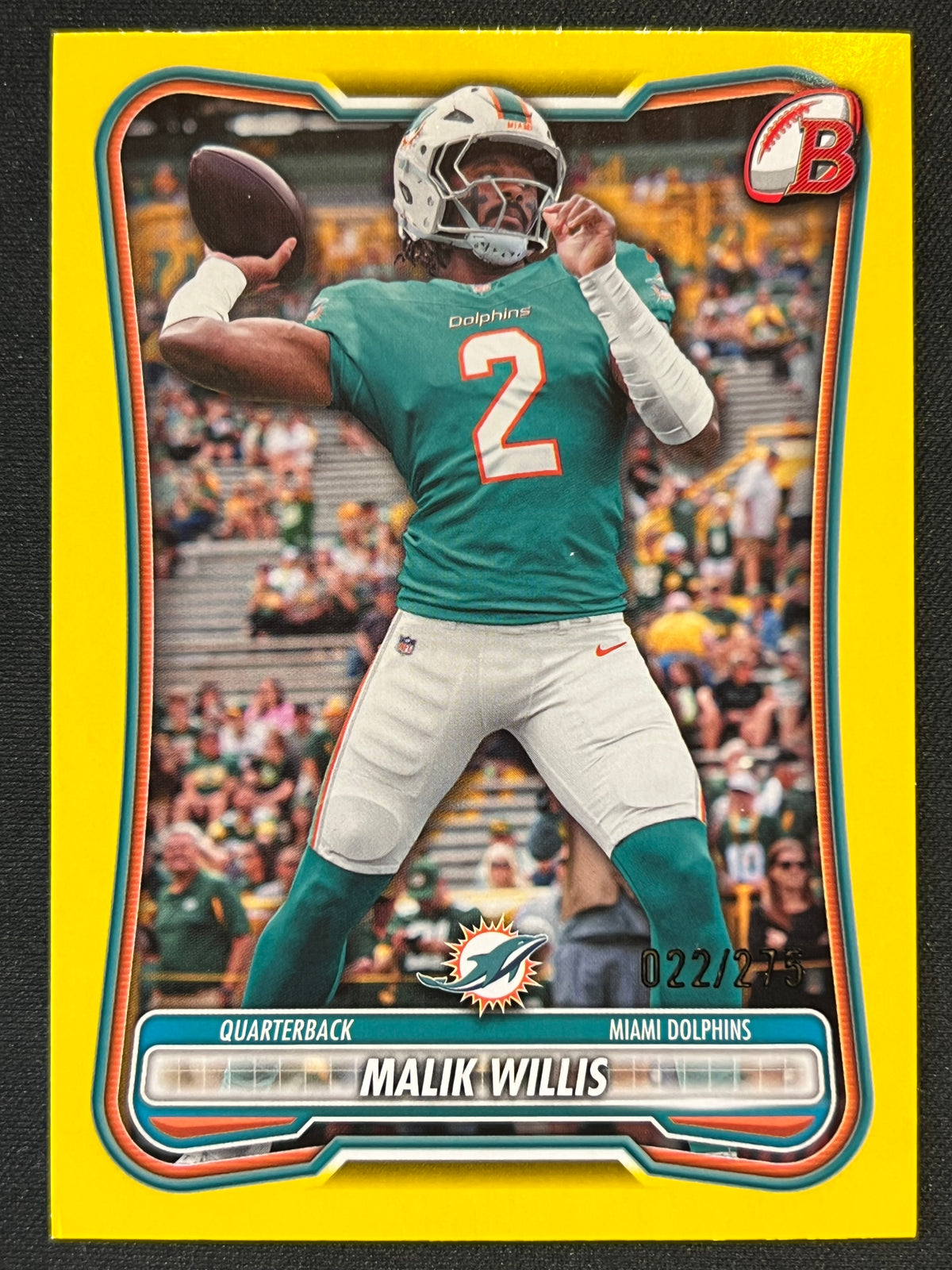 2026 Topps Bowman Malik Willis Yellow /275 #41