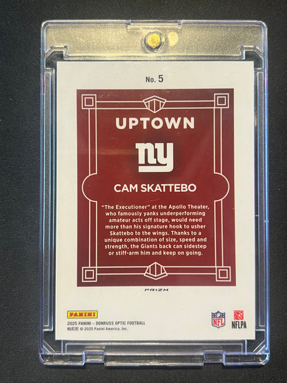 2025 Panini Donruss Optic - Uptowns Cam Skattebo #5 Rookie