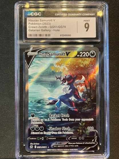 Hisuian Samurott V Galarian Gallery Galarian Gallery Crown Zenith GG51/GG70 NM CGC 9 Pokemon