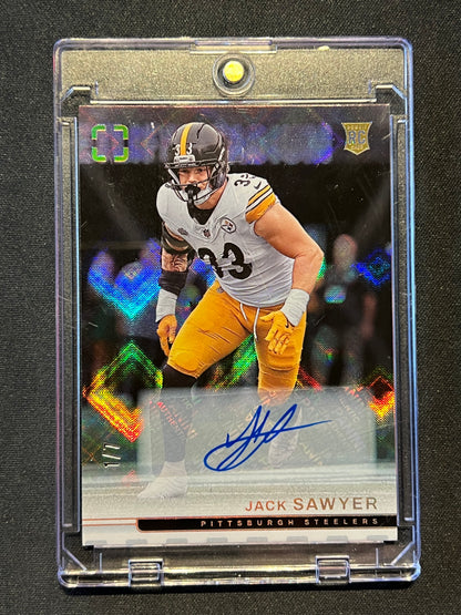 2025 Panini Photogenic Jack Sawyer Auto 1/7 First On Print White FOTL Steelers #171