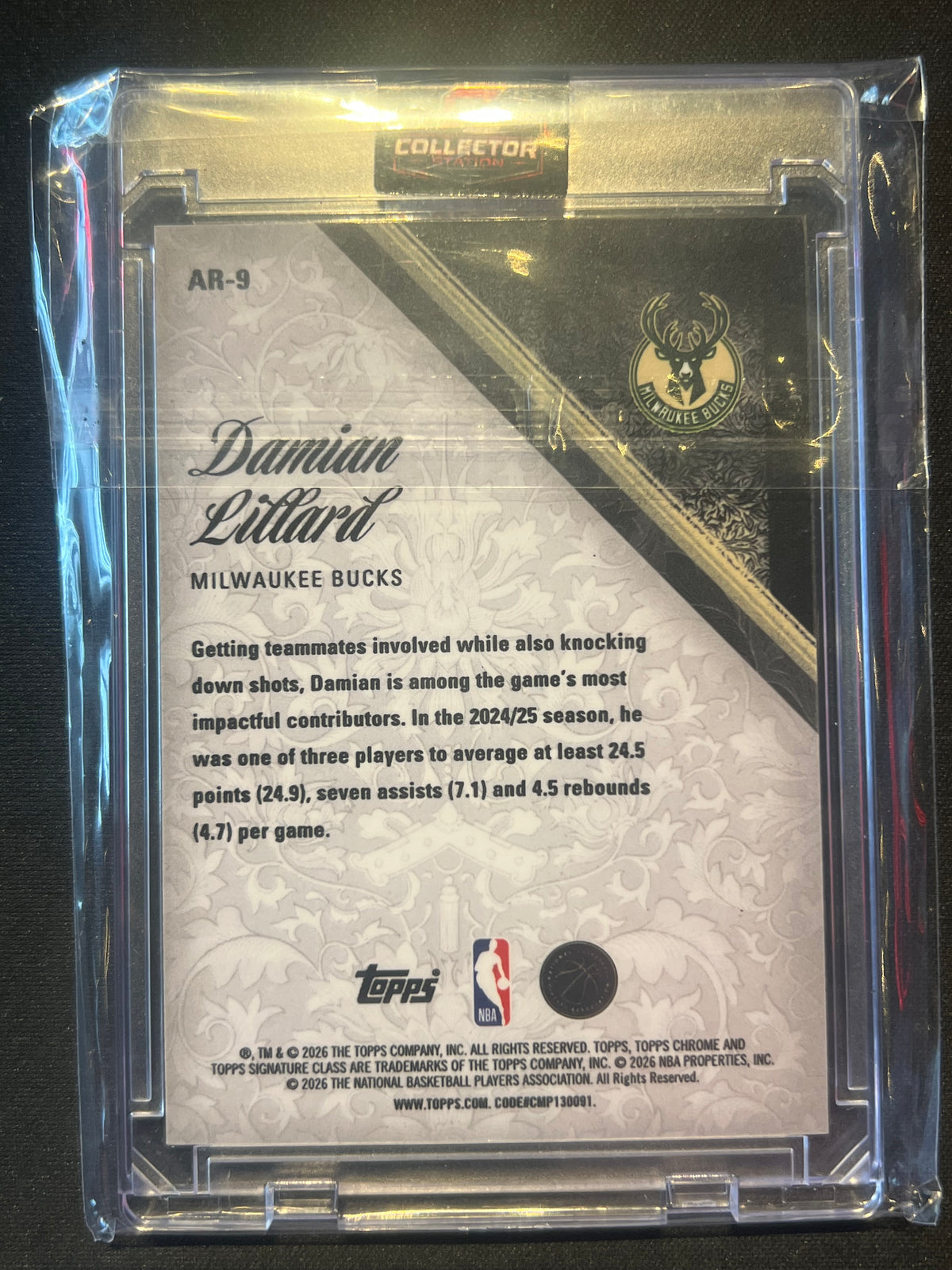 2025-26 Topps Signature Class Damian Lillard #AR-9 Aristocrats