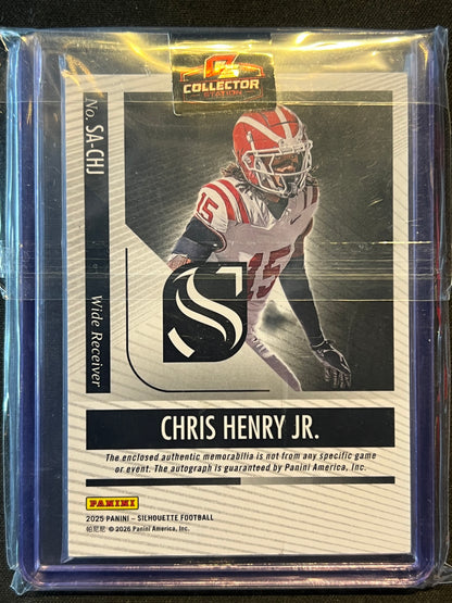 2025 Panini Silhouette Chris Henry Jr. Jersey Patch Autograph Holo Gold /10 #SA-CHJ