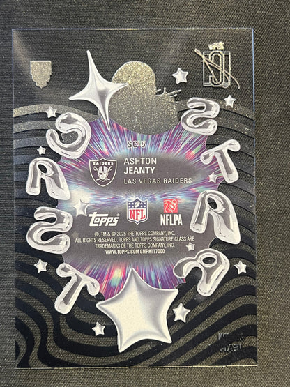 2025 Topps Signature Class Ashton Jeanty RC Rookie Star Cast Acetate SSP #SC-5 Raiders
