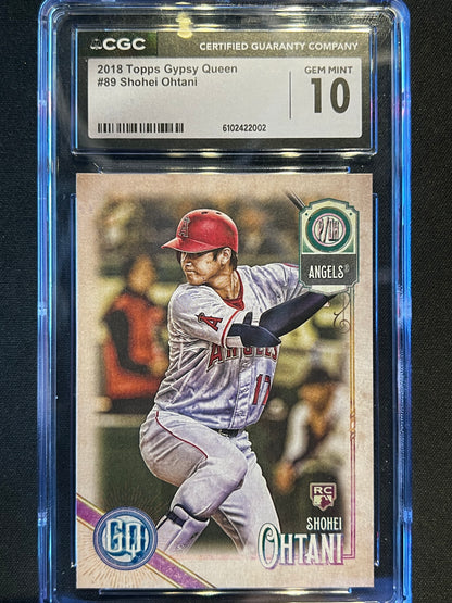 2018 Topps Gypsy Queen Shohei Ohtani Rookie #89 Angels CGC 10
