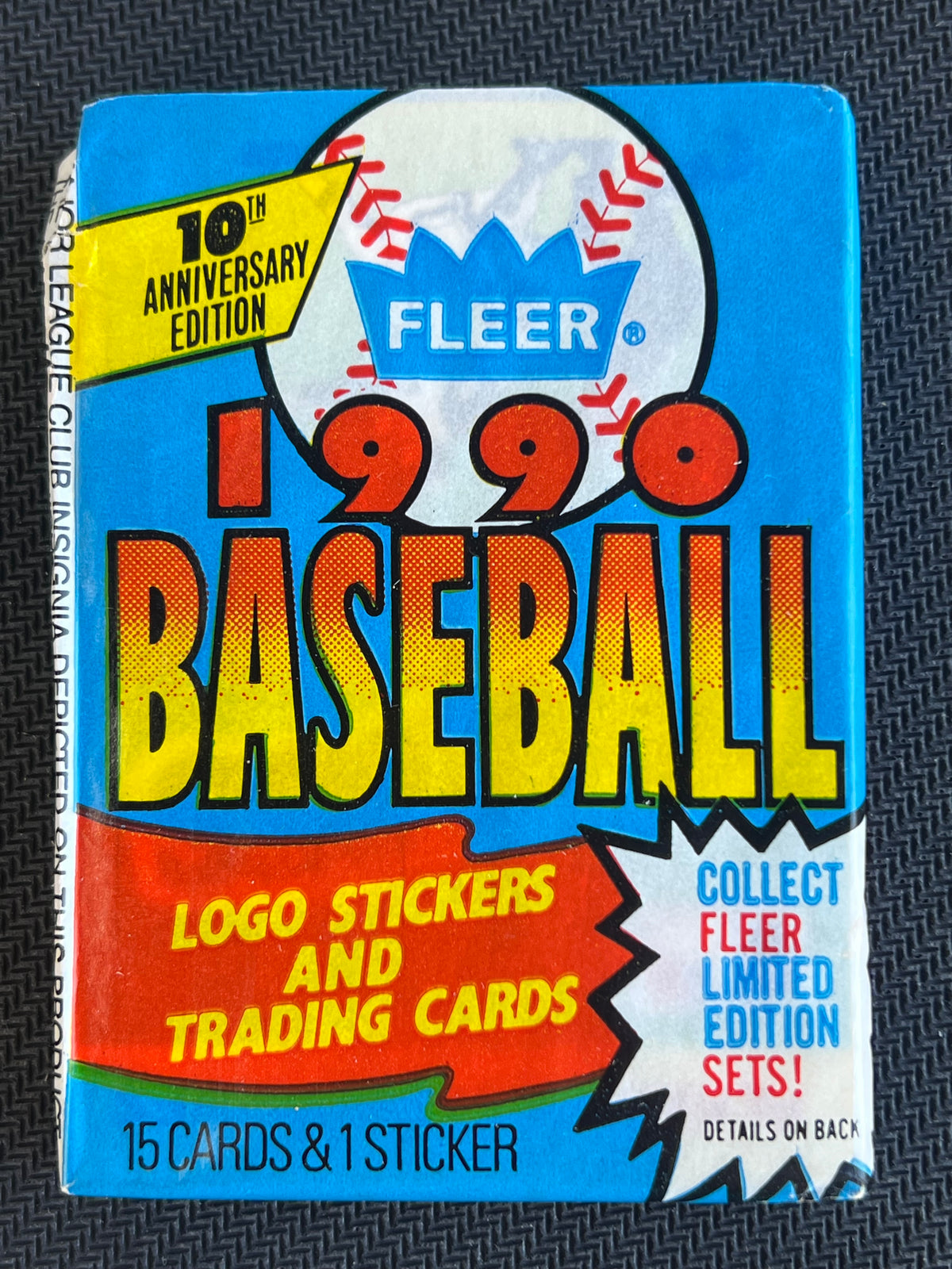1990 Fleer Baseball Logo Sticker & Trading Card Pack