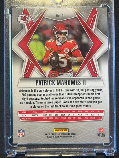 2025 Panini Phoenix Patrick Mahomes #1 White Shimmer