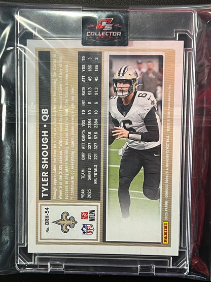2025 Donruss Tyler Shough The Rookies Gold 05/10 #DRH-54 RC Saints