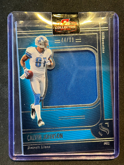 2025 Panini Silhouette Silhouettes SS-CJN Calvin Johnson Lions /99 Memorabilia