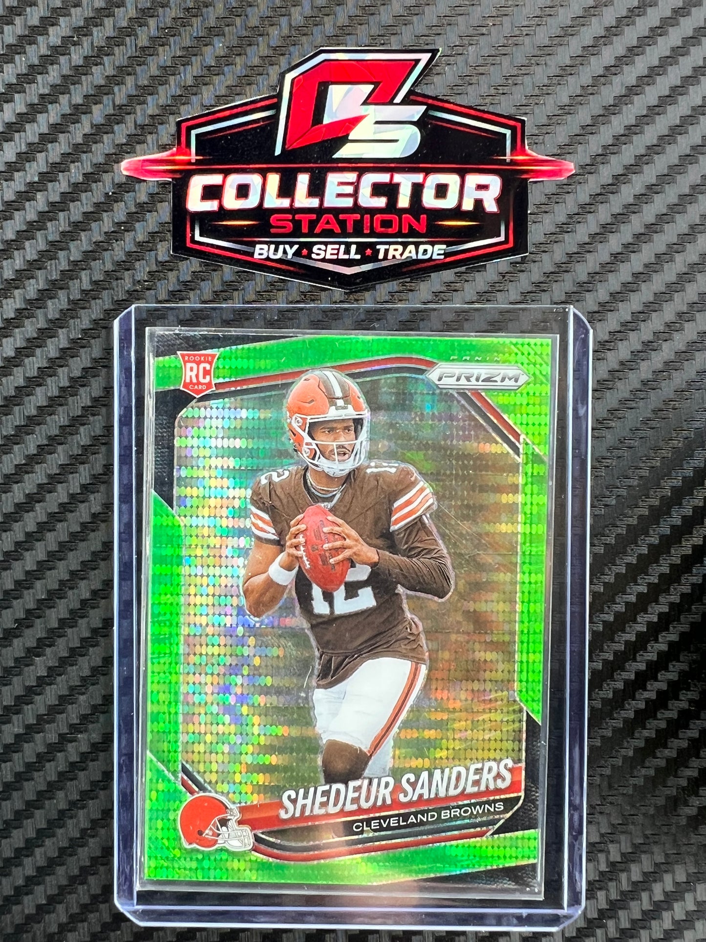 2025 Panini Prizm #302 Shedeur Sanders Neon Green Pulsar