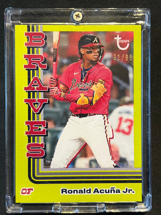 2024 Topps Brooklyn Collection Chartreuse Ronald Acuna Jr 92/99 #44 Braves