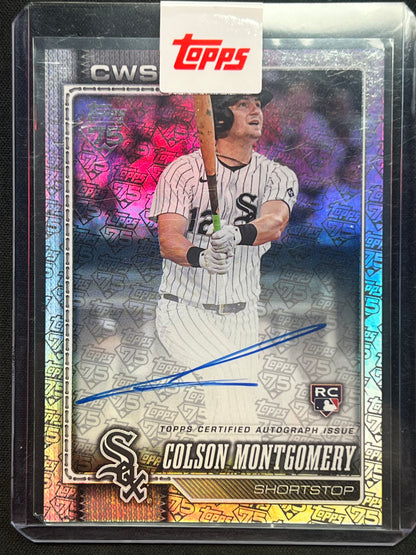 2026 Topps Flagship Auto 75th Anniversary Parallel  Colson Montgomery RC /75 #157