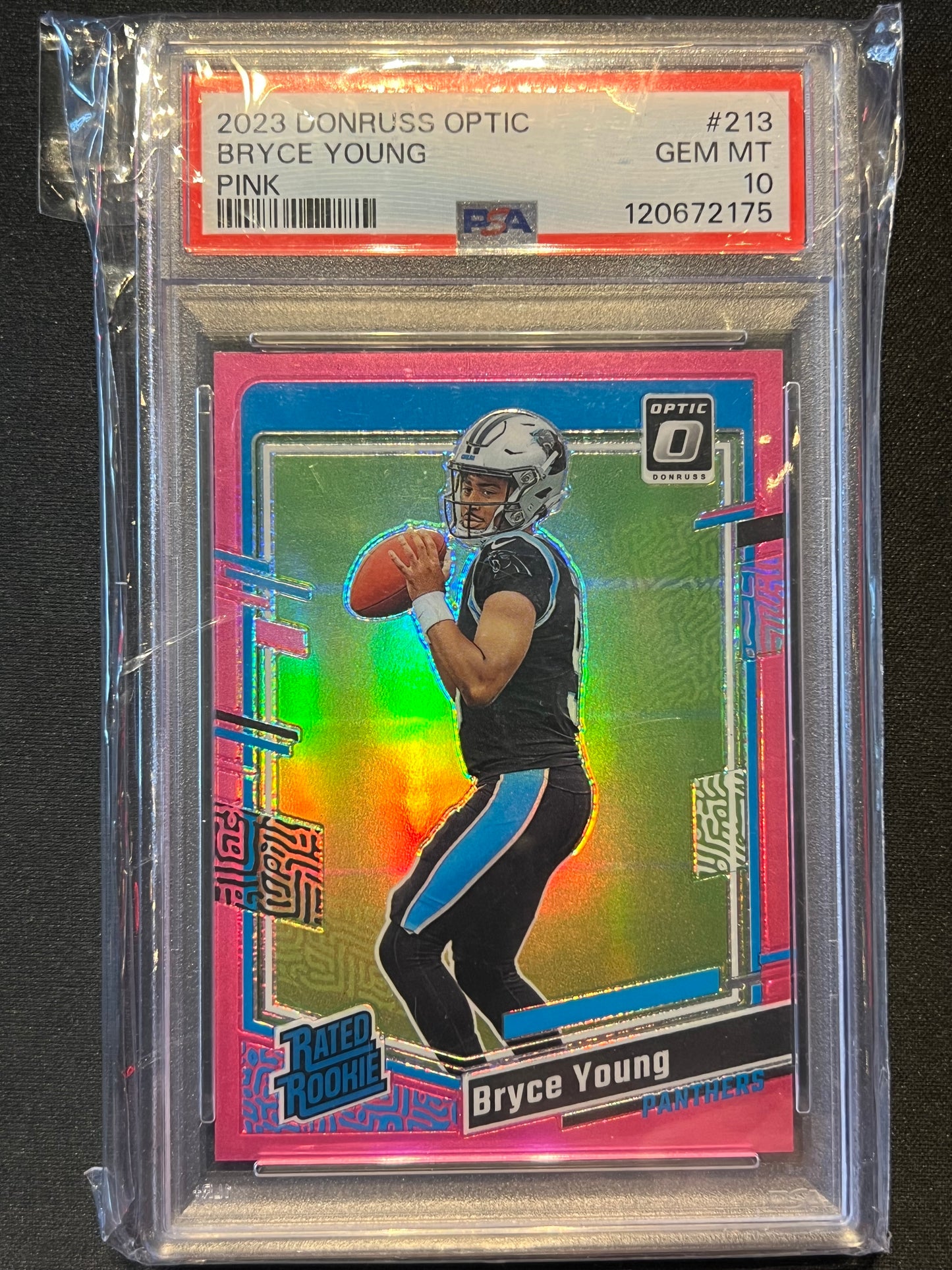 2023 Panini Donruss Optic Rated Rookie Bryce Young #213 Pink Prizm