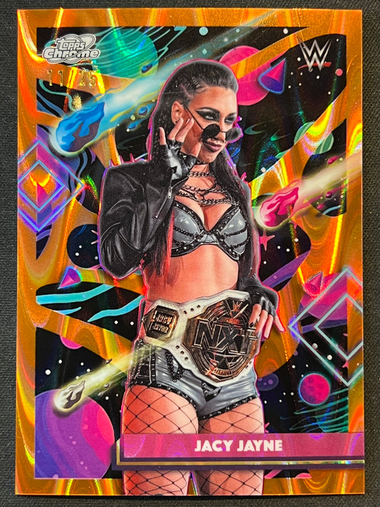 2026 Topps Cosmic Chrome WWE Jacy Jayne Orange Refractor 11/25 #19