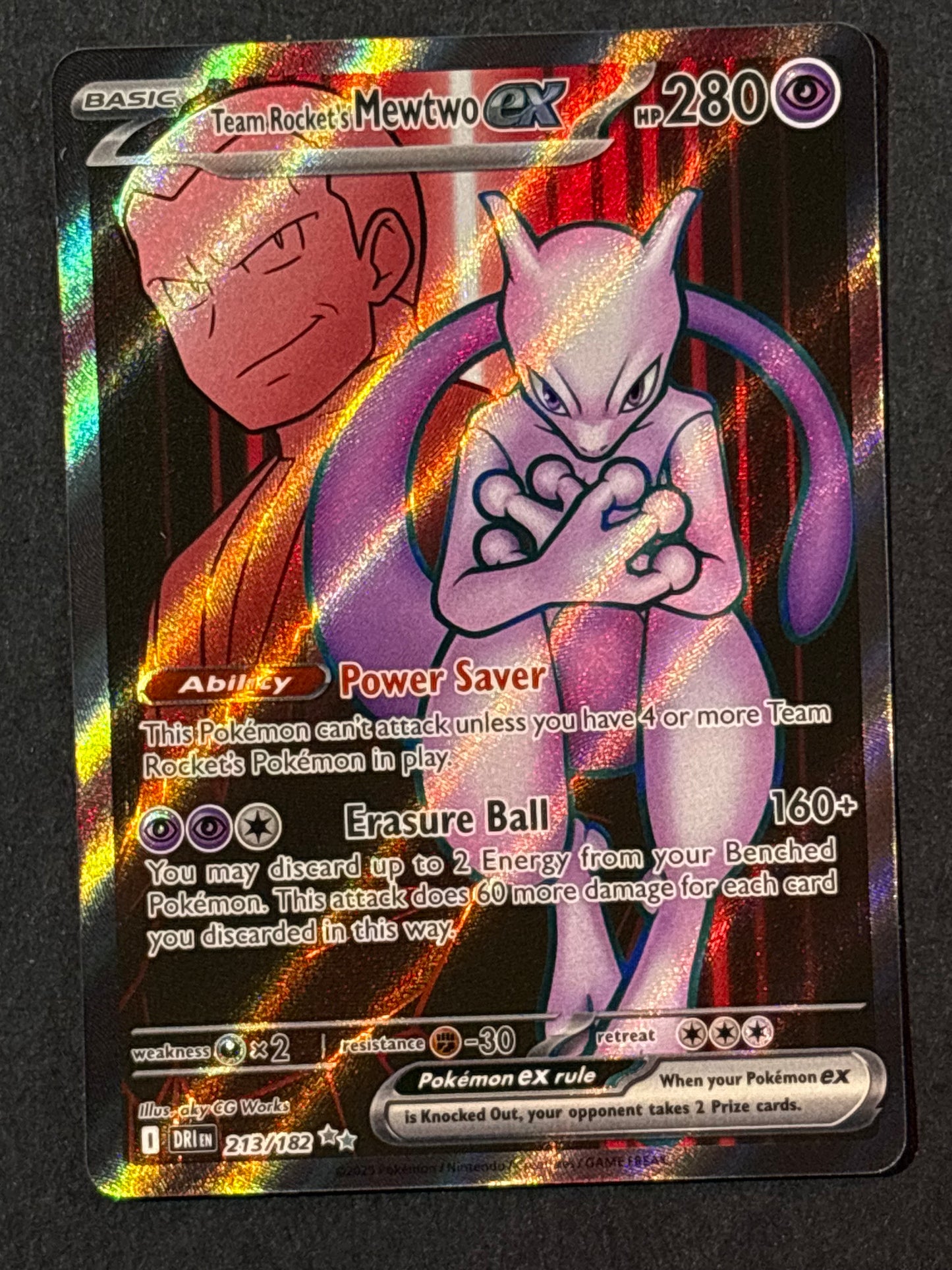 Team Rocket's Mewtwo ex - 213/182 - SV10: Destined Rivals (DRI)