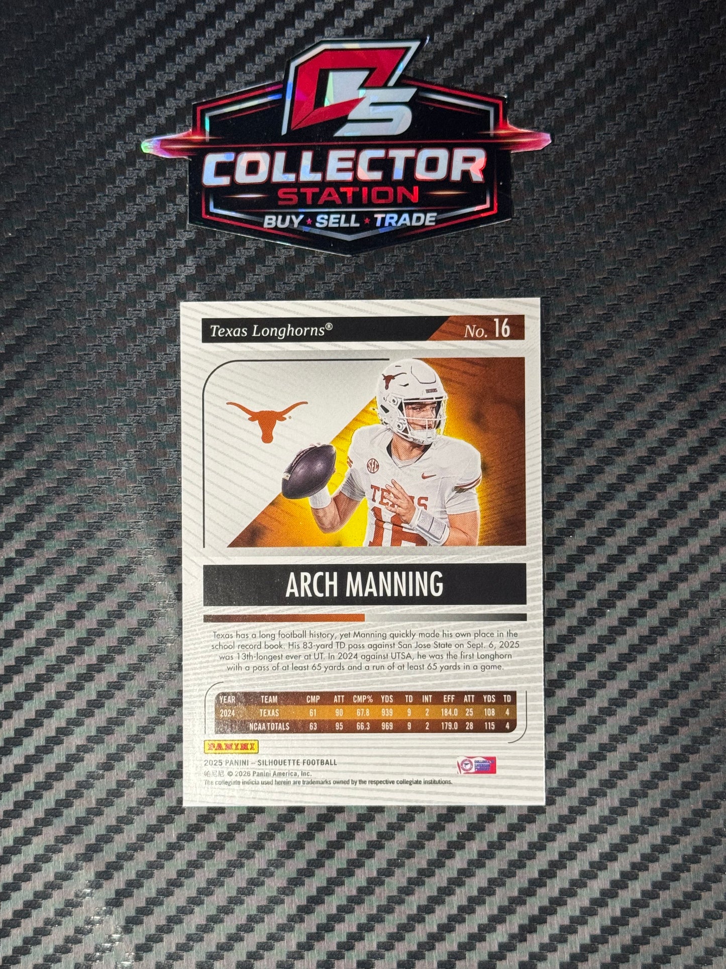 2025 Panini Silhouette Arch Manning #16