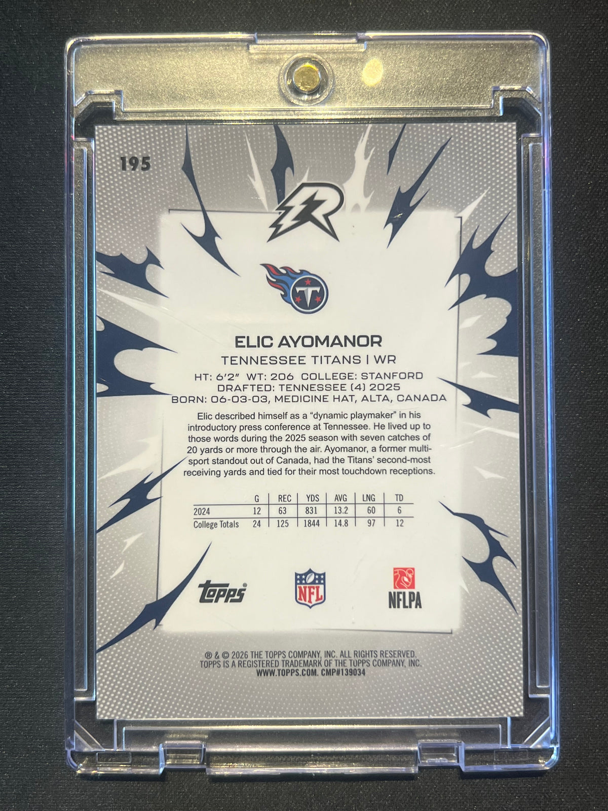 2025 Topps Resurgence - Elic Ayomanor Digital Surge Refractor /15 #195