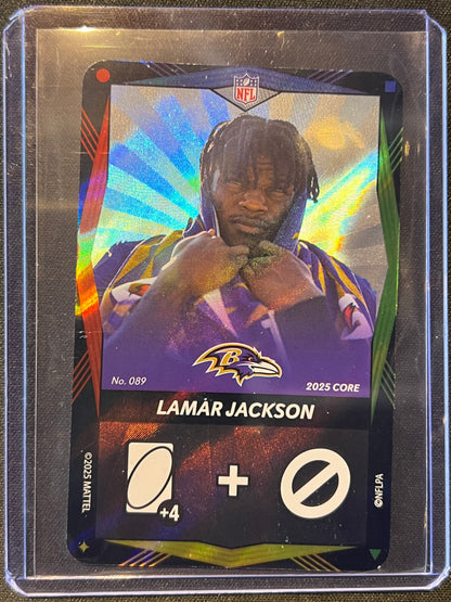2025 Uno Elite Wild Foil #89 Lamar Jackson Core Edition NFL