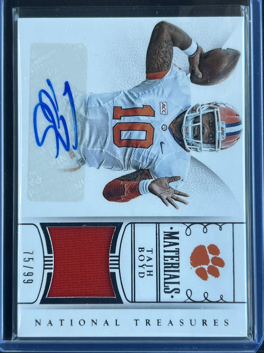 2015 Panini National Treasures College - Materials Signatures Tajh Boyd 75/99 #92 (AU,MEM)