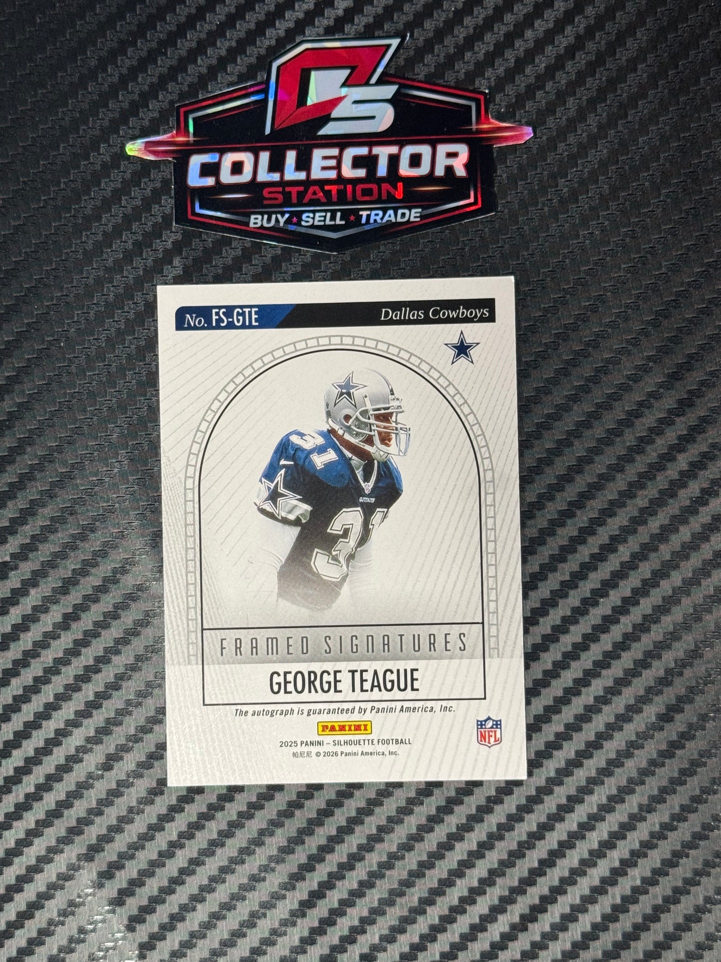 2025 Panini Silhouette- George Teague Framed Signatures /199  #FS-GTE