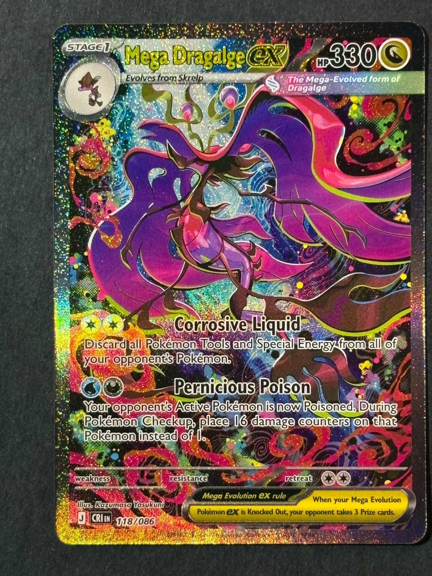 Mega Dragalge ex - 118/086 - ME04: Chaos Rising (CRI)