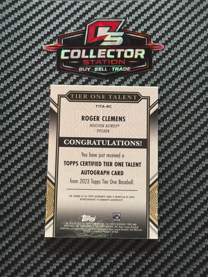 2023 Topps Tier One Roger Clemens Certified Tier One Talent Auto /50 #TITA-RC