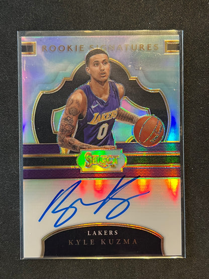 2017-18 Panini Select Kyle Kuzma Rookie Signatures RS-KYL Auto /199 Lakers
