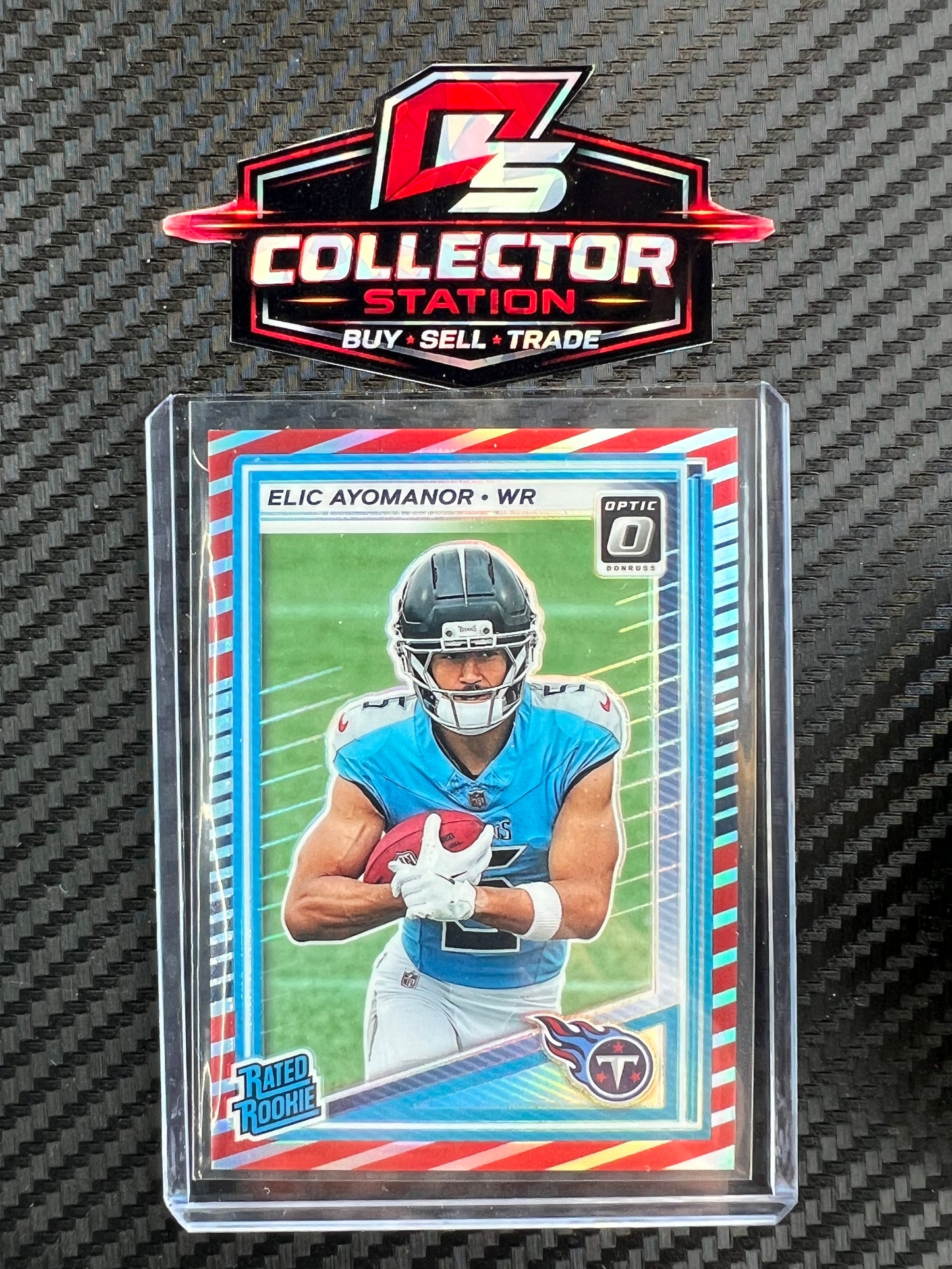 2025 Donruss Optic Elic Ayomanor Freedom Stripe SSP #235