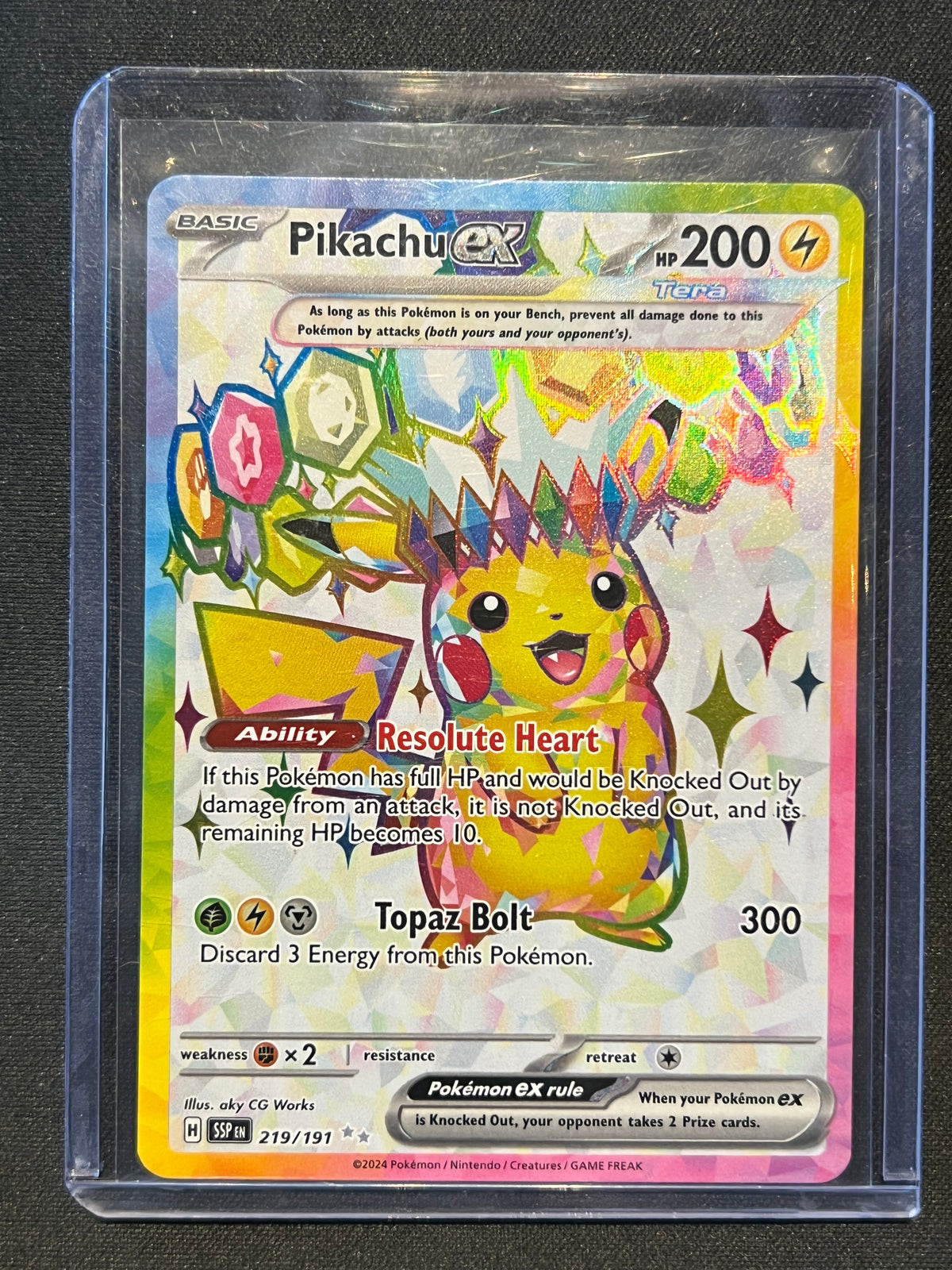 Pikachu ex - 219/191 - SV08: Surging Sparks (SSP) Pokemon