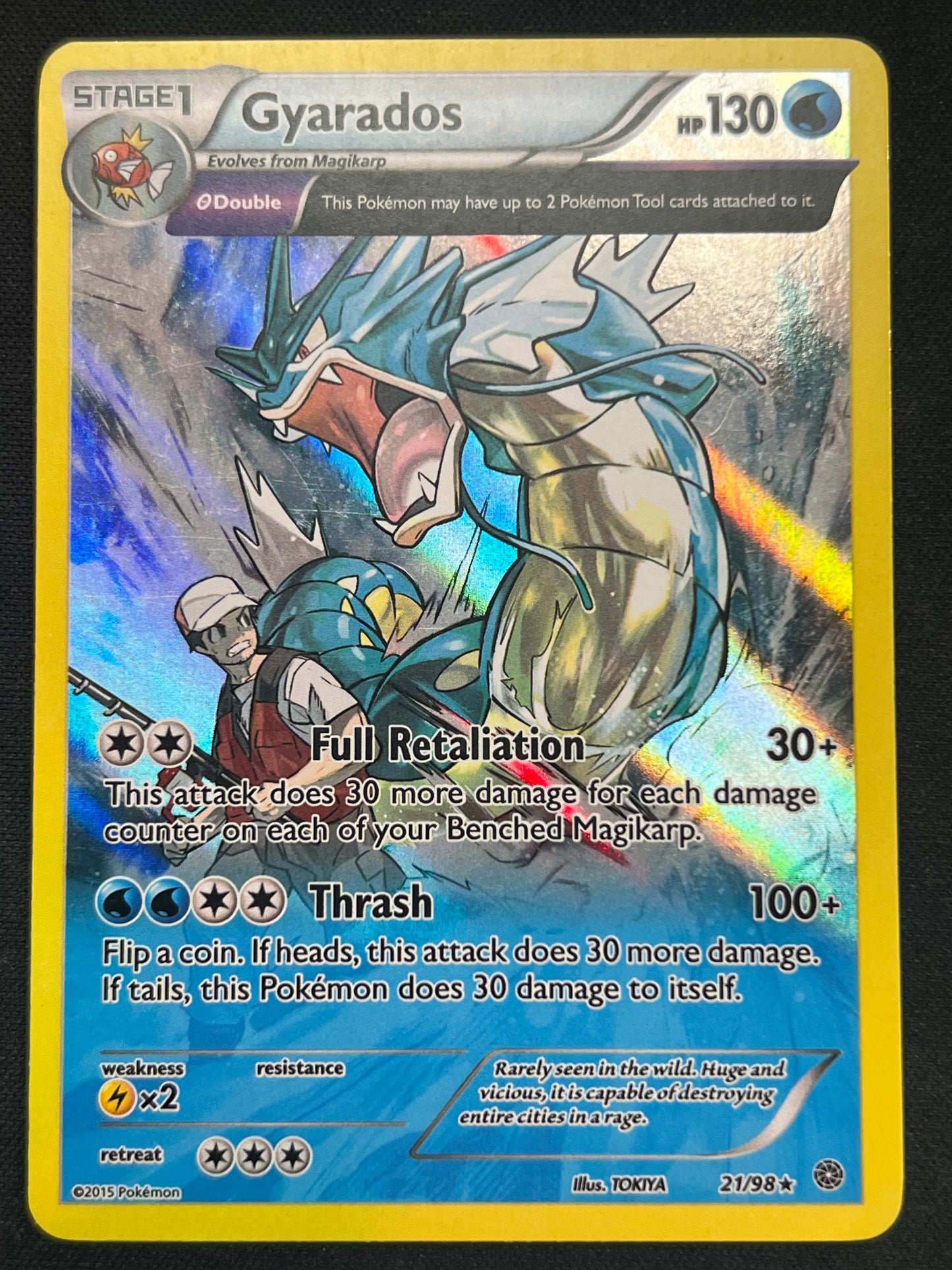 Gyarados (21) - XY - Ancient Origins (AOR) LP Holo Pokemon